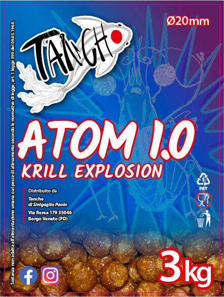 Atom 1.0 Krill Explosion - Boiles da Pastura al Krill per Carpe | Tanchobait